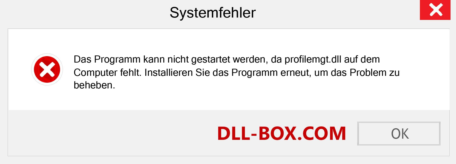 profilemgt.dll-Datei fehlt?. Download für Windows 7, 8, 10 - Fix profilemgt dll Missing Error unter Windows, Fotos, Bildern