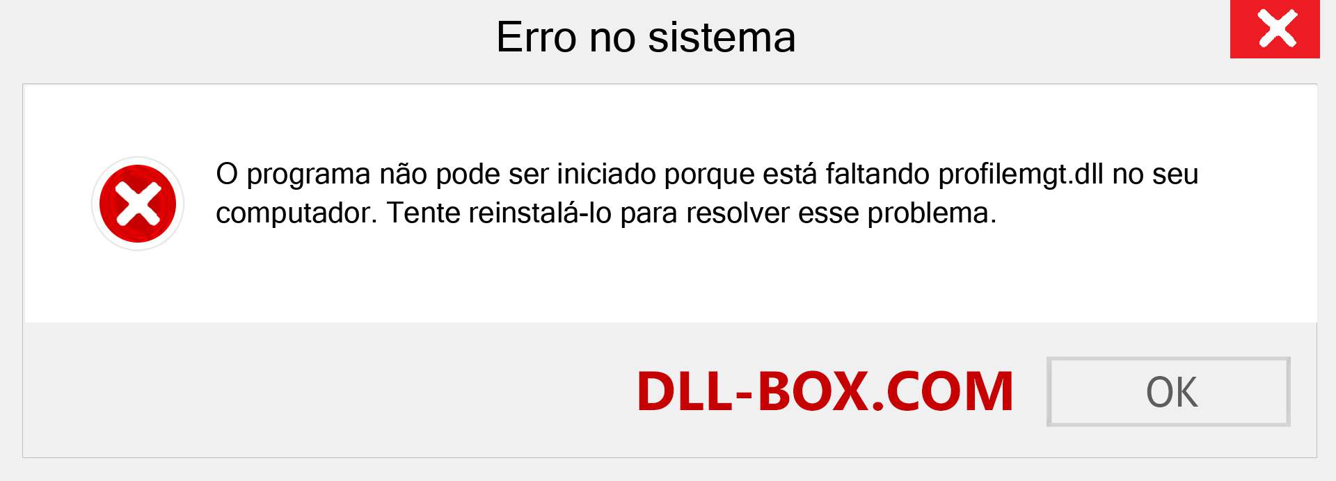 Arquivo profilemgt.dll ausente ?. Download para Windows 7, 8, 10 - Correção de erro ausente profilemgt dll no Windows, fotos, imagens